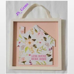 New 2D Floral Wood Décor Home Sign